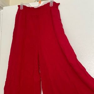 Red Forever 21 Palazzo Pants- Longer than shown in the picture.